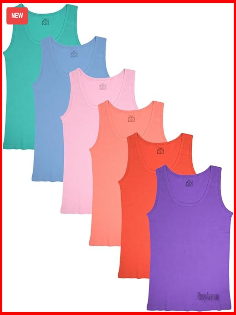 Women's 100% Cotton Ribbed Tank Tops Multipack Stretchy Scoop Neck Tanks